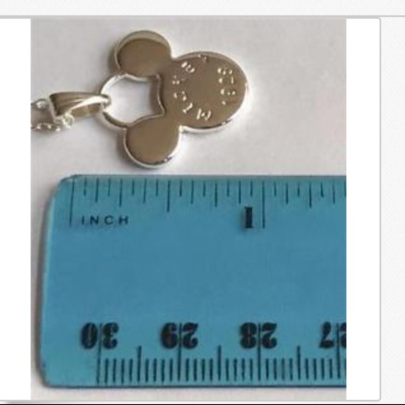 Silver Mickey Mouse Ears Necklace Disney 18” 1928 Vintage Disneyland Plated - Picture 7 of 8